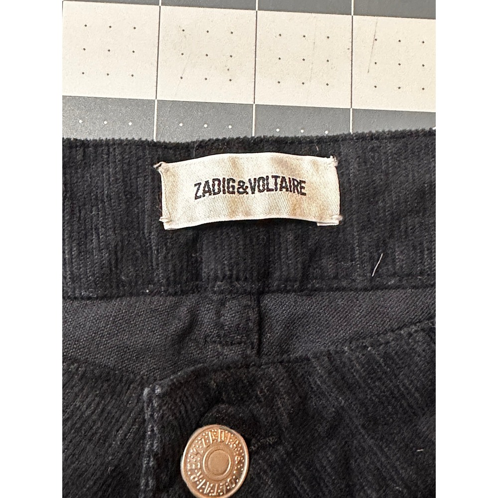 Zadig & Voltaire‎ Corduroy Pants Skinny Leg Dark Blue Casual Designer - Picture 8 of 14